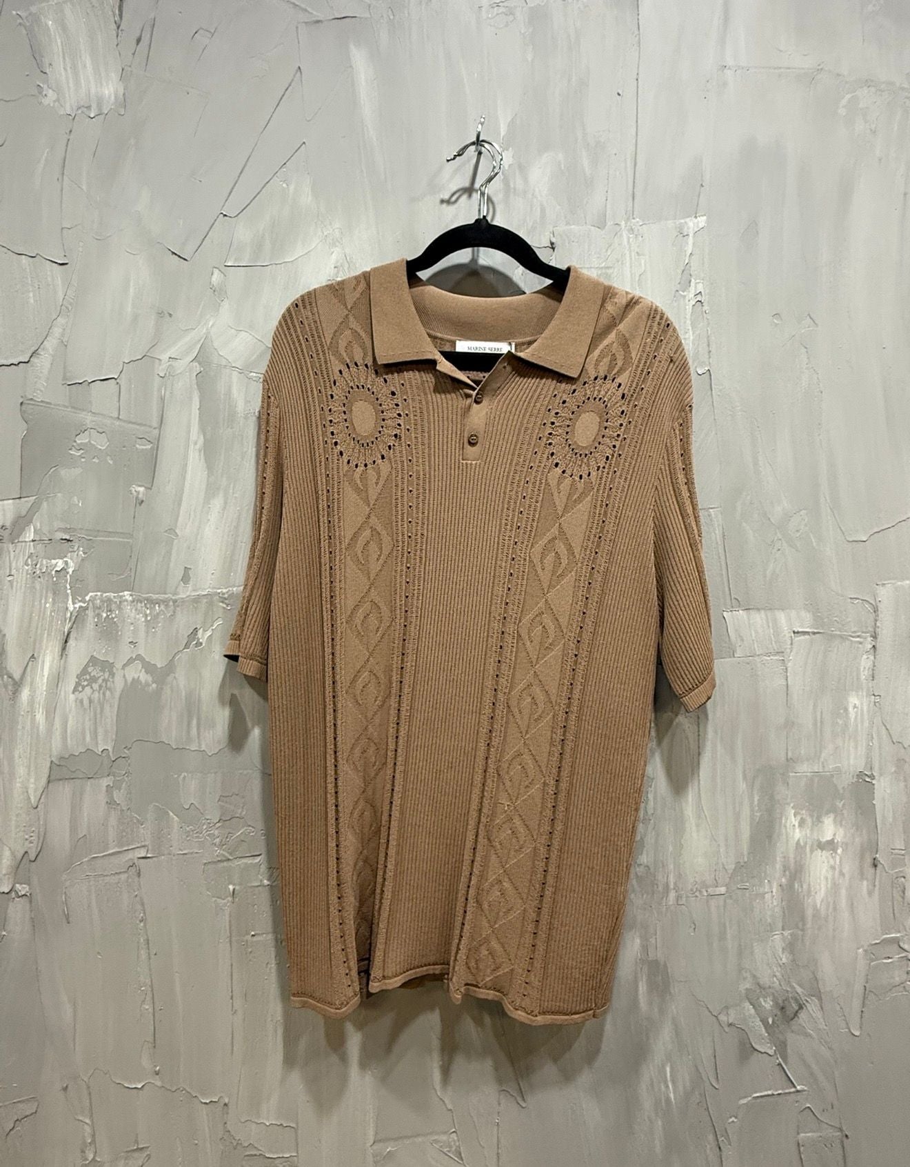 Marine Serre Pointelle Knit Shirt