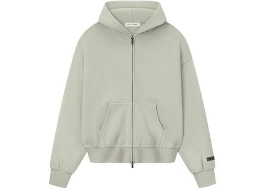 Fear of God Essentials Classic Fleece Zip-Up Hoodie Abbey Stone
