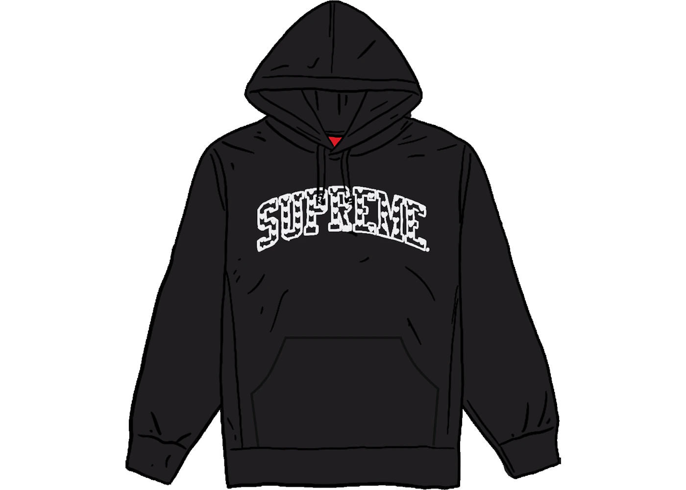 Supreme Hearts Arc Hooded Sweatshirt Black
