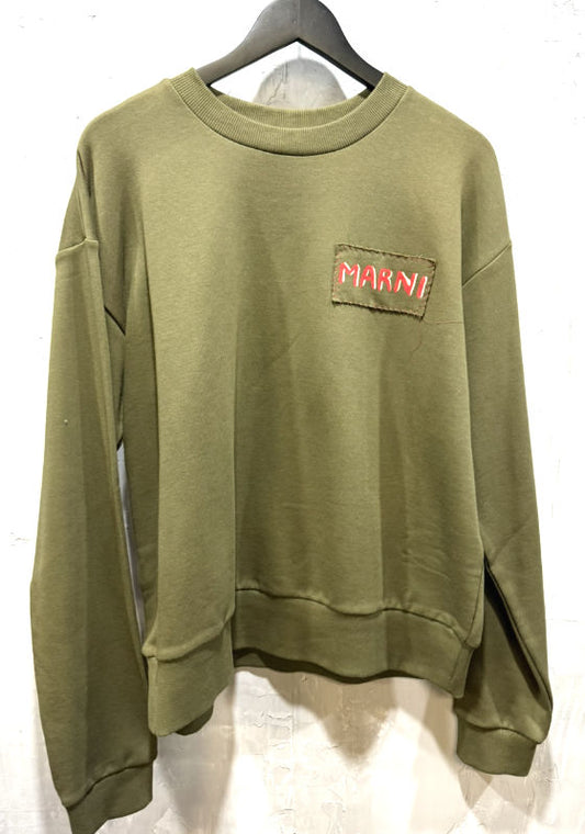 Marni Loopback organic cotton jersey deep sage