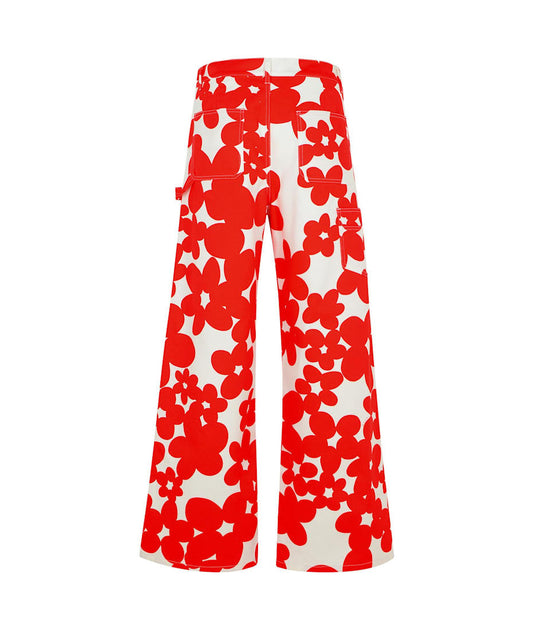 Marni Red & White Dillies Print Cargo