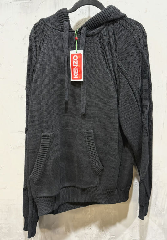 Kenzo cable hoodie black