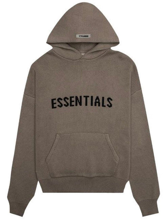 Fear of God Essentials Knit Hoodie Umber