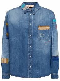 MARNI - Cotton Denim Shirt W/mohair
