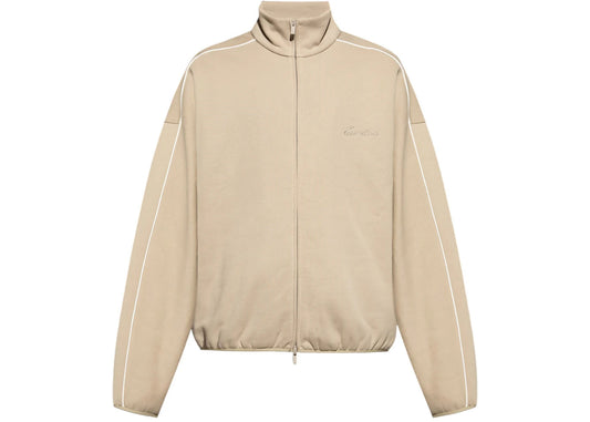 Fear of God Essentials Modern Fleece Piping Track Jacket Timber Cloud White