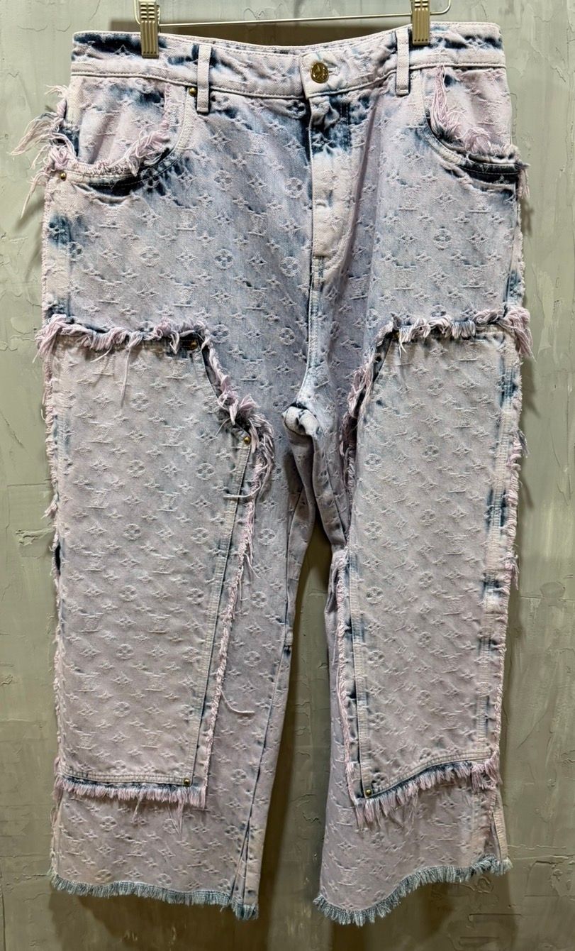 Purple & Blue Monogram Carpenter Jeans
