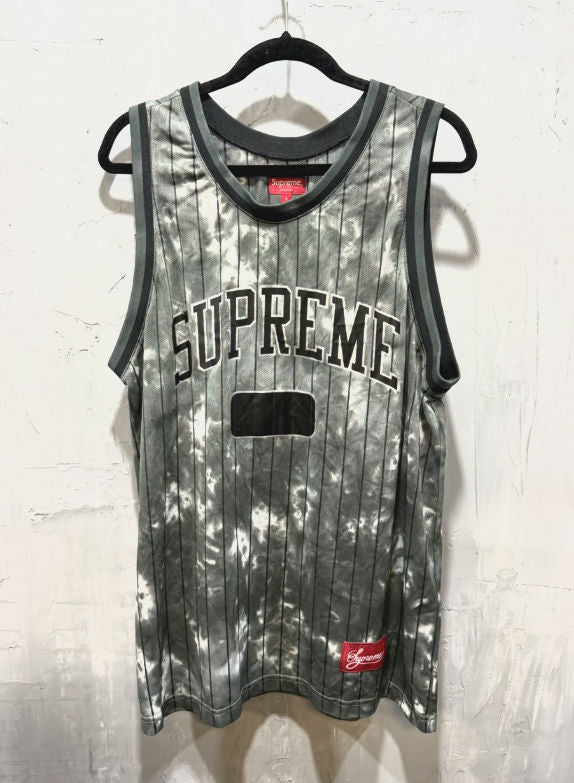 Supreme dyed basketball jersey black
