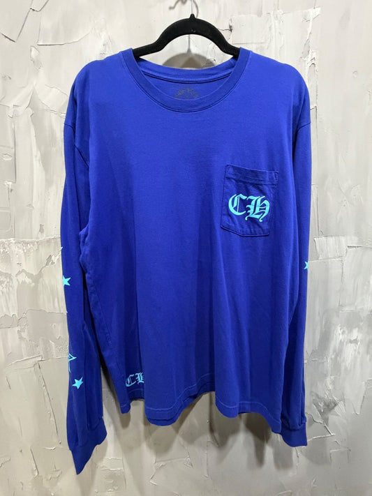 Chrome Hearts Blue Star Logo Long Sleeve