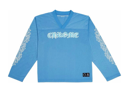 CHROME HEARTS MESH JERSEY LS BLUE