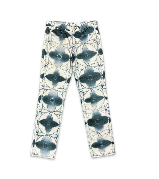 Louis Vuitton Monogram Shibori printed denim pants - Like New