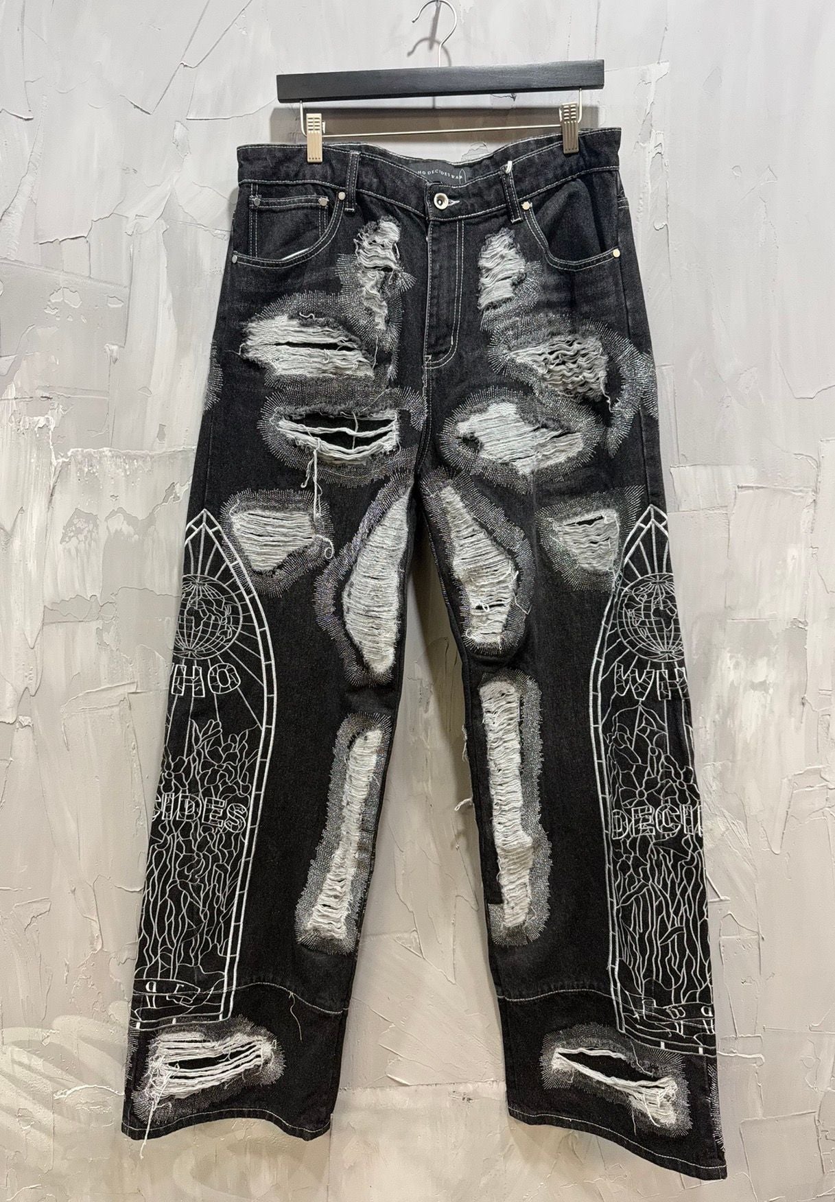 WDW DARNING SIDE EMBROIDERY PANTS