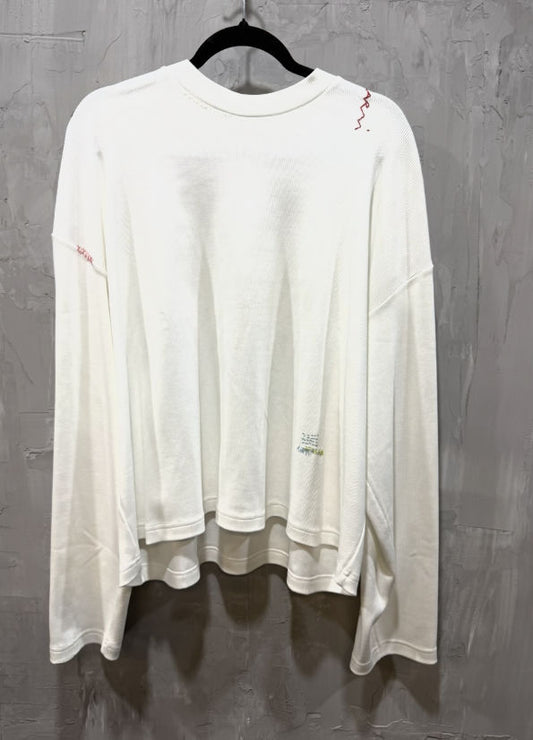 Marni ribbed organic cotton jersey lily white