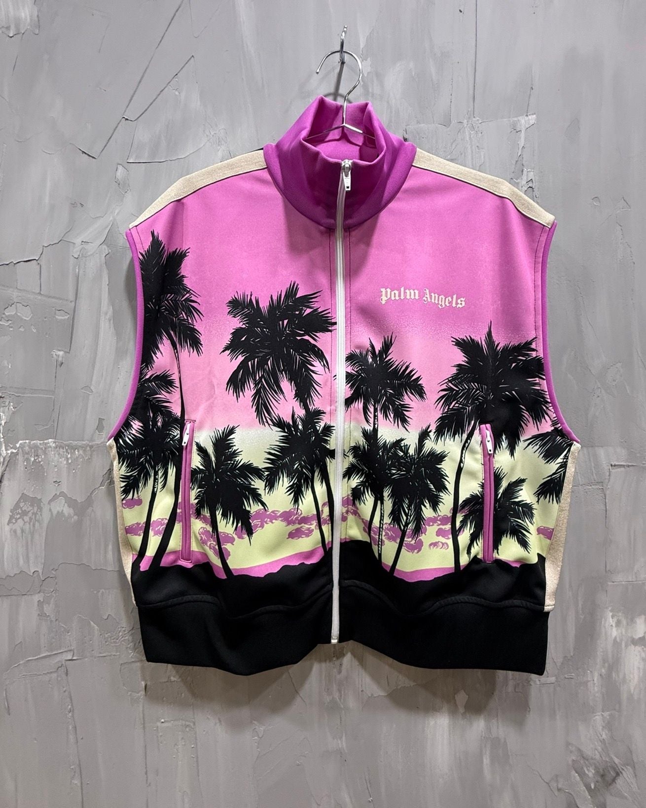 Palm Angels Palm Tree Sunset Vest Pink/BLk