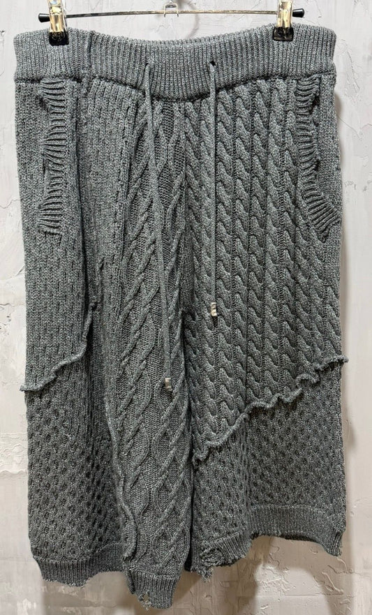 Adererror Cable Knot Shorts Grey