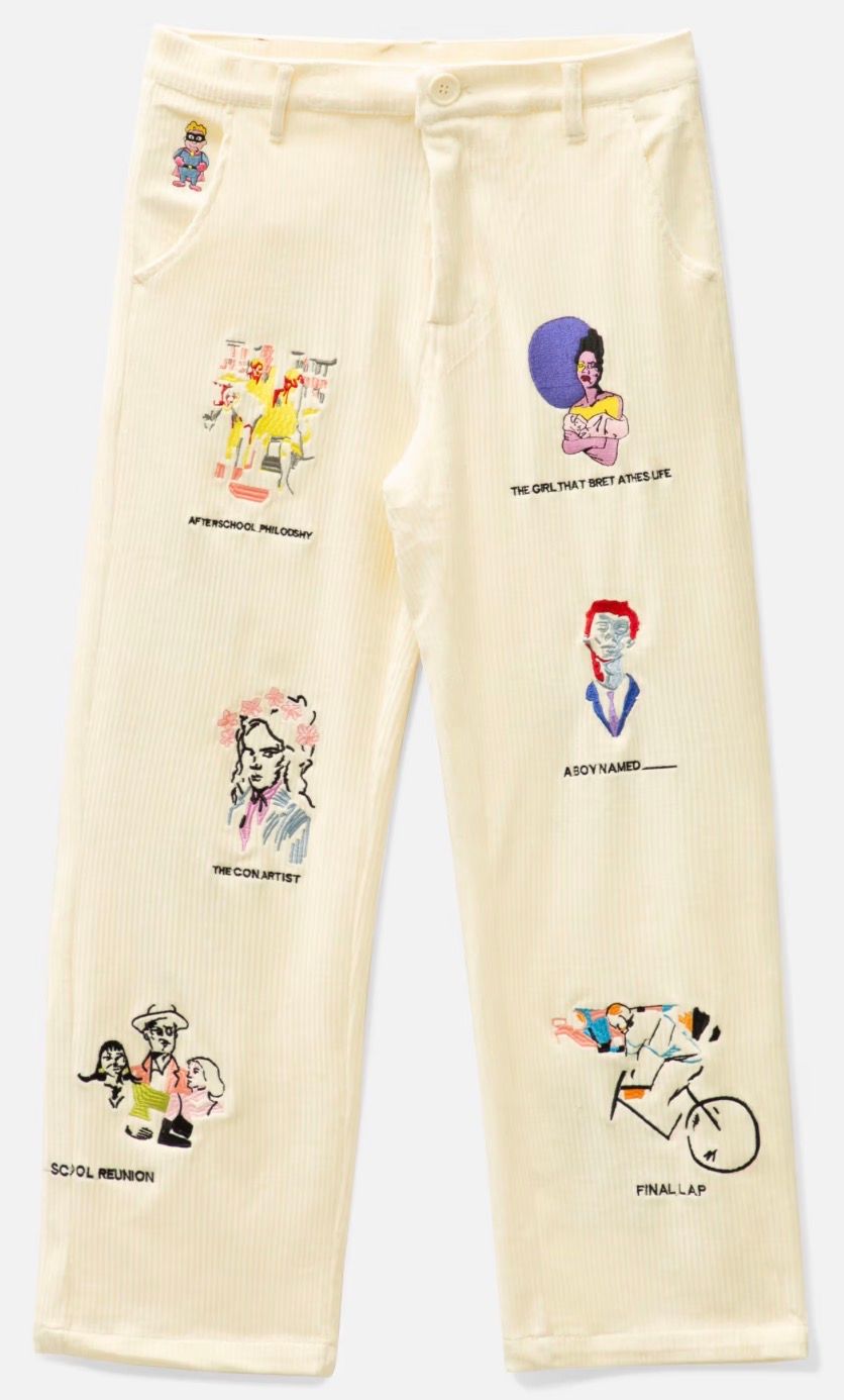 KidSuper Museum Embroidered Cord Pants