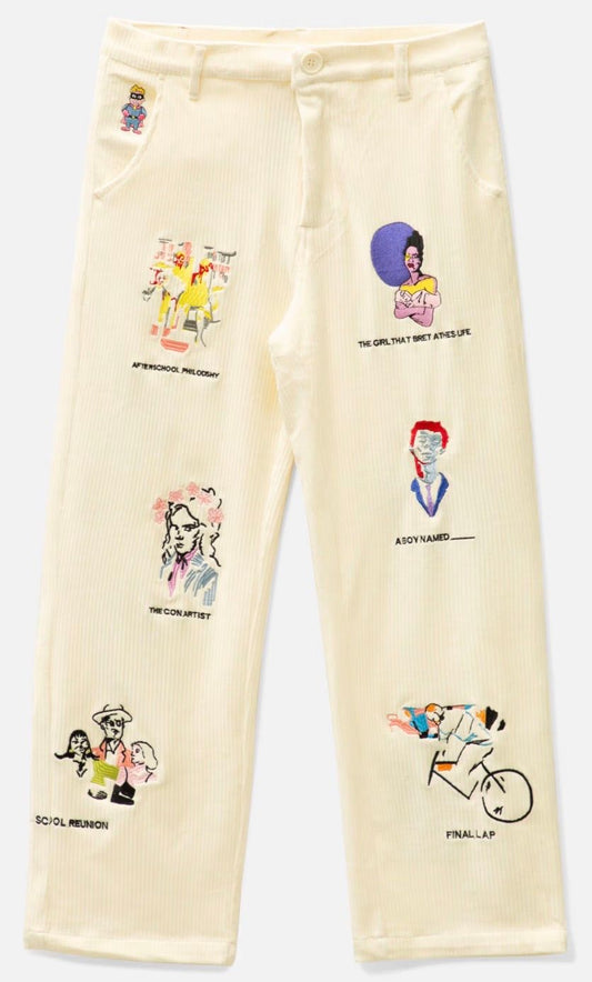 KidSuper Museum Embroidered Cord Pants