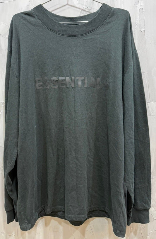 Fear of God Essentials L/S Black Front Letters
