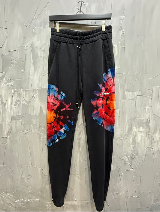 AMIRI SPOT TIE DYE SWEATPANT BLACK