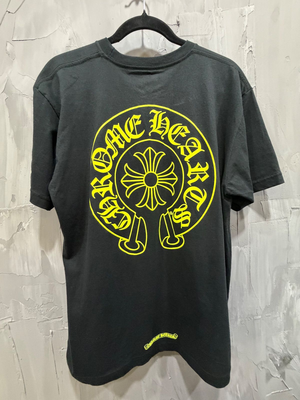 Chrome Hearts Black Tee Neon Horseshoe