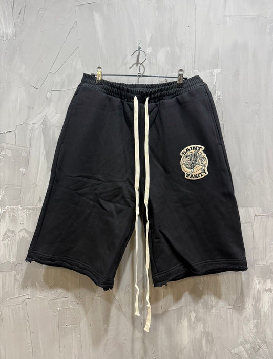 SAINT VANITY COTTON SHORTS BLACK