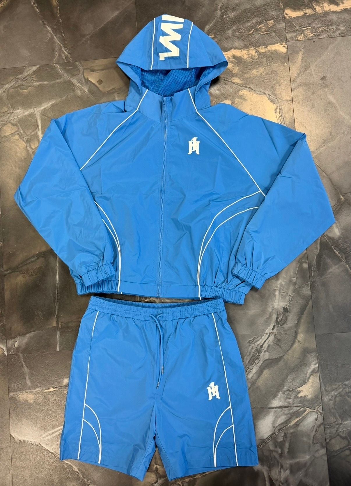 1 Million Nylon Track Suit Light Blue