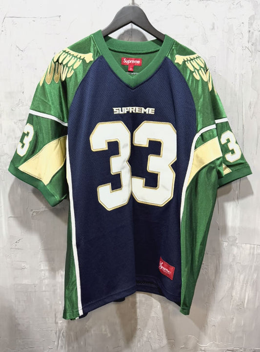 Supreme wings football jersey navy/green