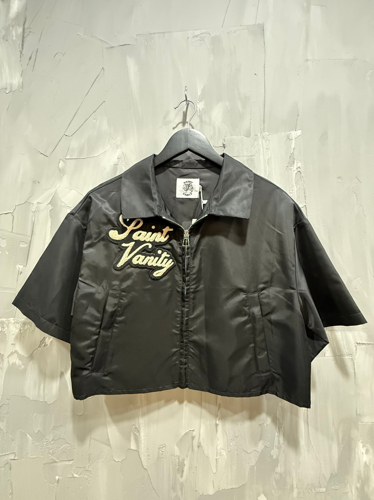 SAINT VANITY WOMENS NYLON SHIRT BLACK