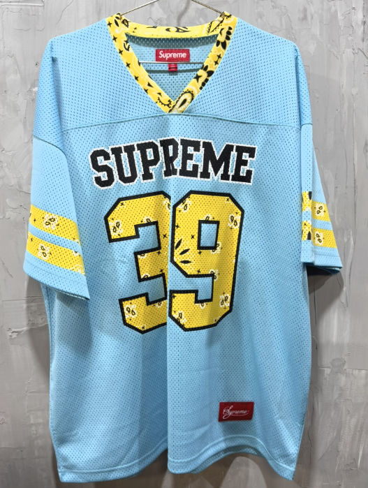 Supreme bandana football jersey blue/yellow