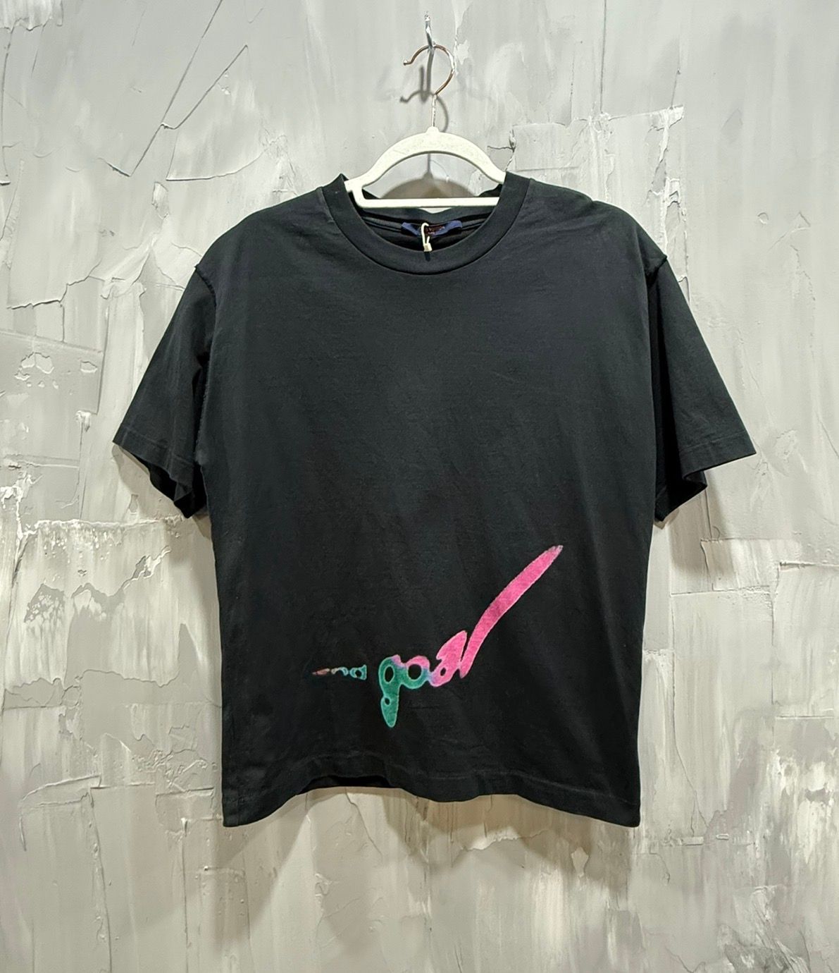 Louis Vuitton Black End Goal Logo T-Shirt - Used/Worn