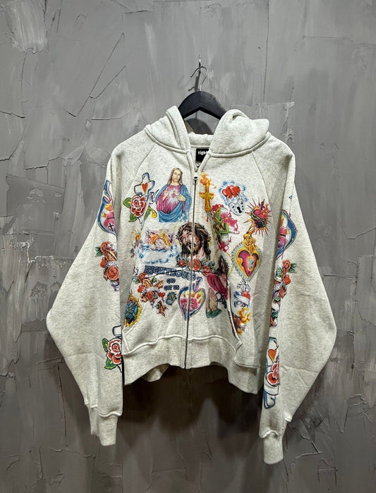Righteous Zip Hooded Jacket Grey