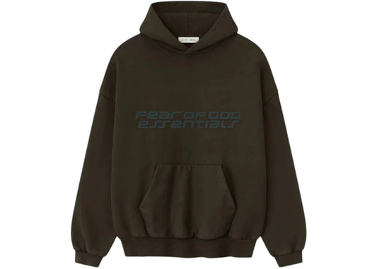 Fear of God Essentials Heavy Fleece 90's Hoodie Brown