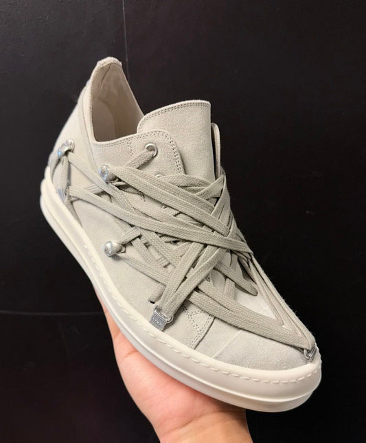 Rick Owens Megalaced Low Top Dinge/Milk