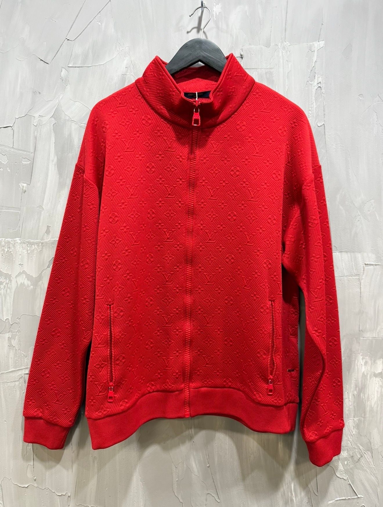 LOUIS VUITTON MONOGRAM TRACK JACKET RED - Like New