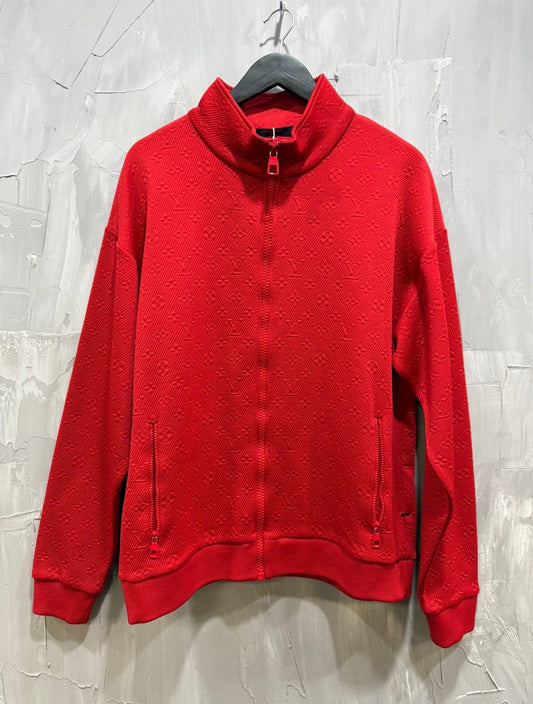LOUIS VUITTON MONOGRAM TRACK JACKET RED - Like New