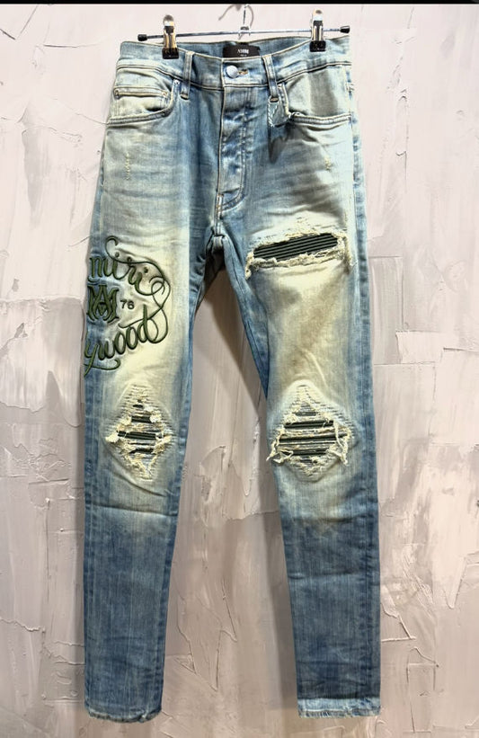 Amiri MX1 Hollywood green patch