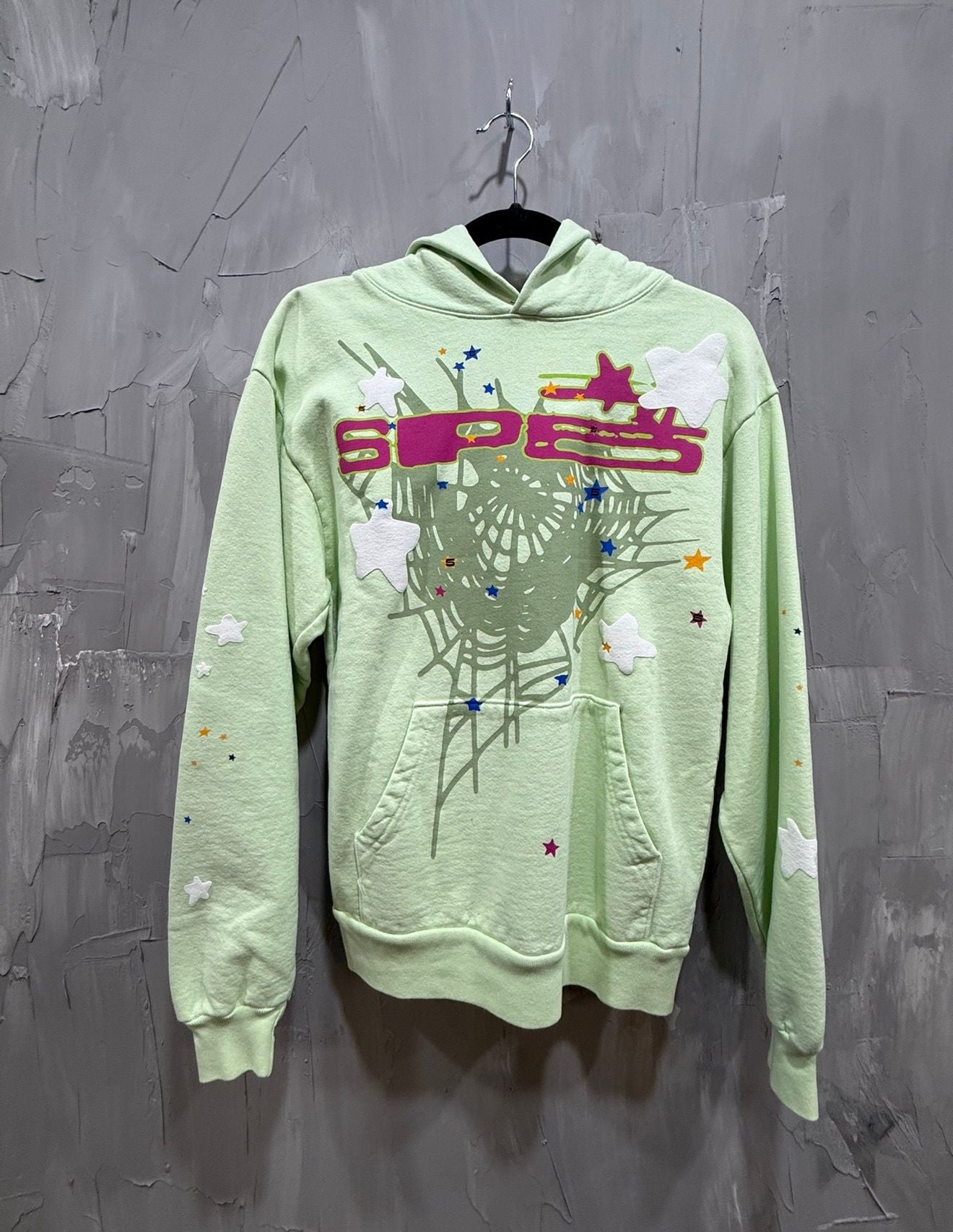Spider Hoodie Lime Green