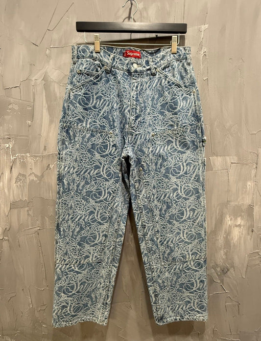 Supreme Handstyle Carpenter Jean Light Wash