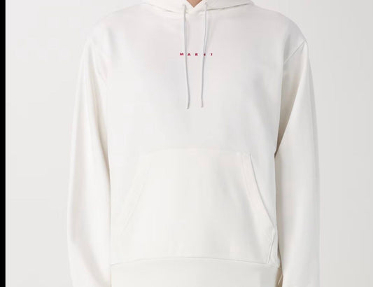 MARNI Logo Hoodie - White