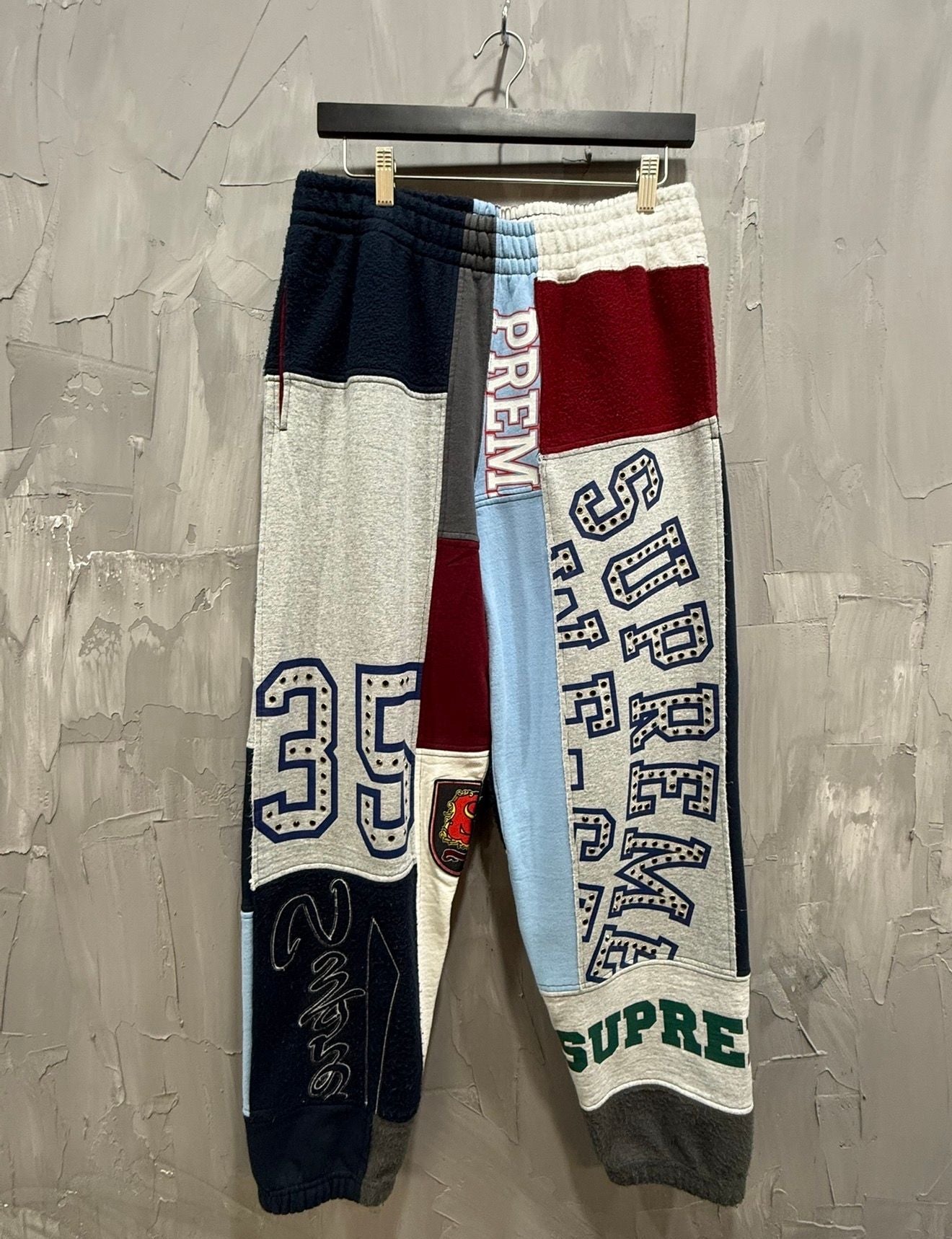 Supreme Patchwork Sweatpants Navy