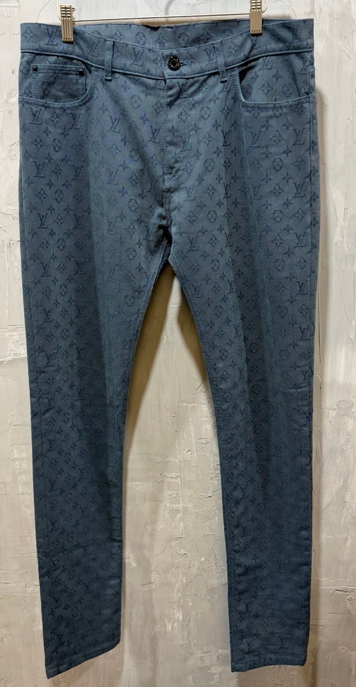Monogram Navy Slim Jeans - Used/Worn