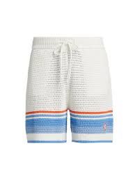 Casablanca men's faux crochet drawstring Blue orange