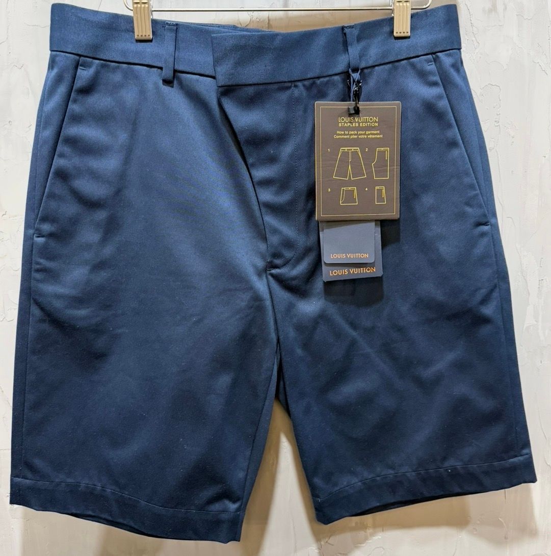 Navy Cotton Skater Shorts