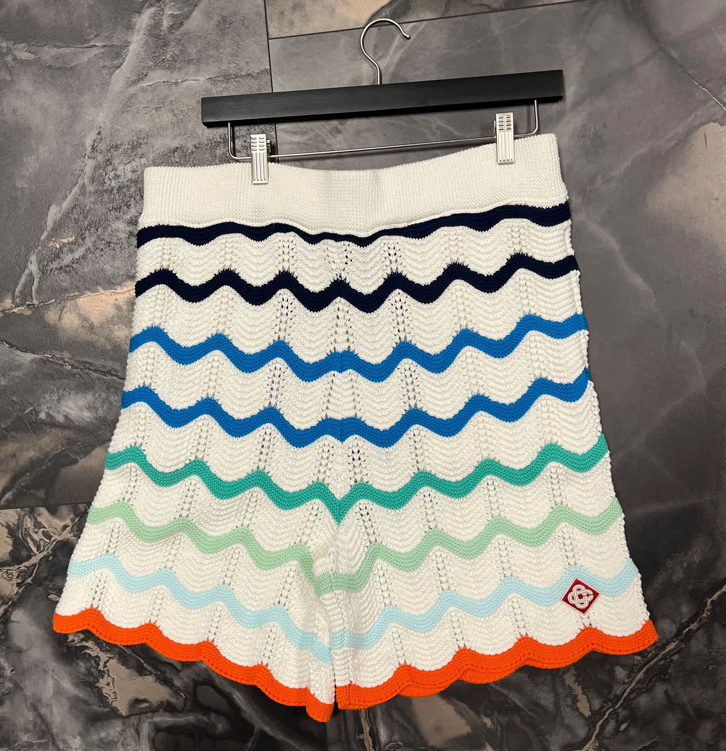 Casa Blanca gradient wave texture shorts