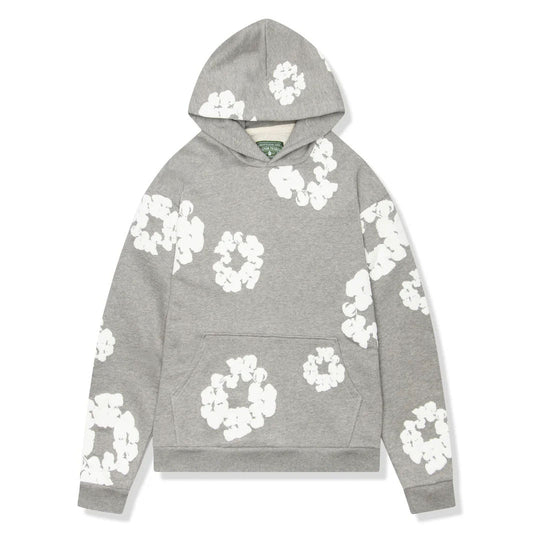 Denim Tears Pinstripe Wreath Hoodie Grey