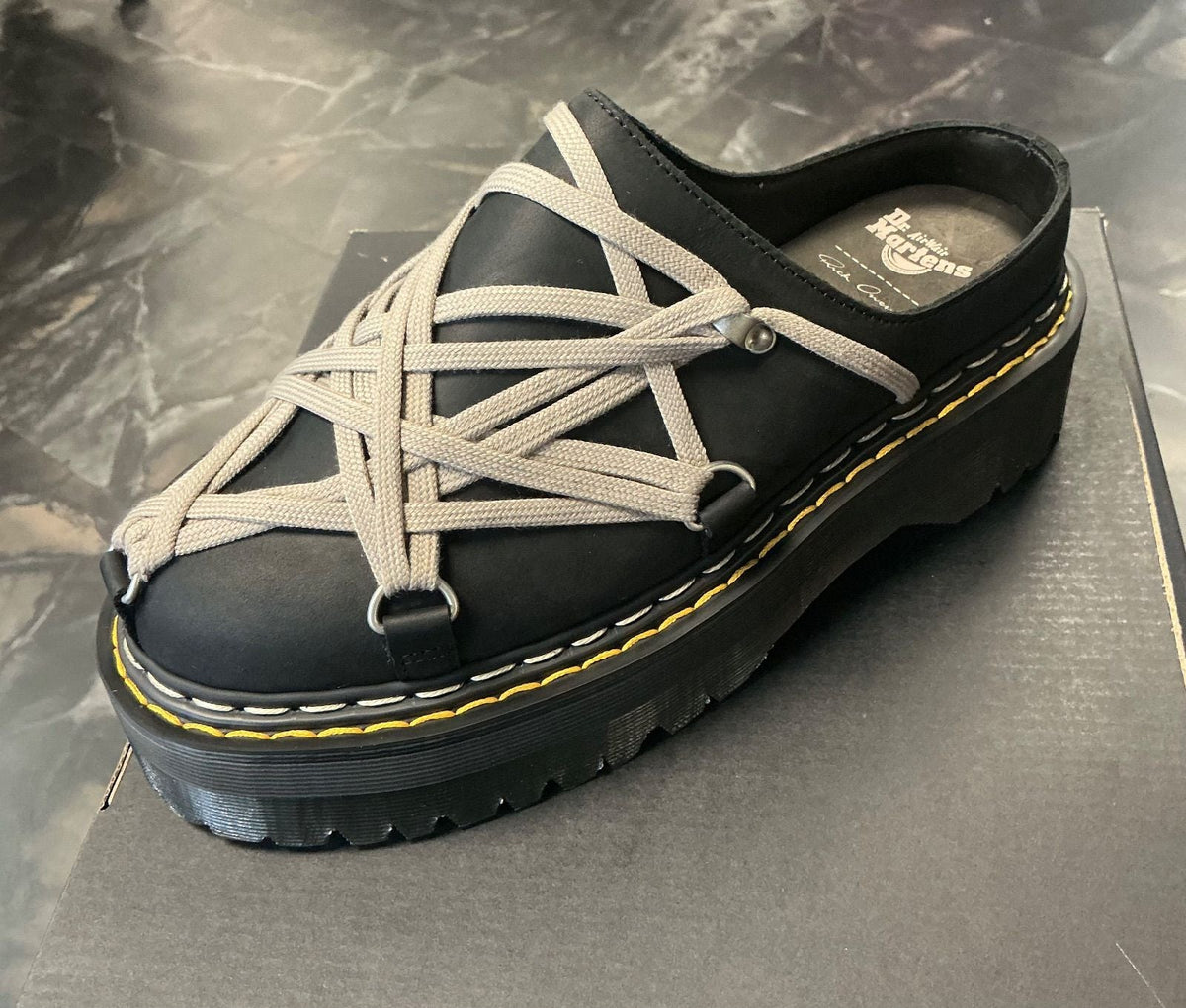 Dr Martens x Rick Owens Quad Megalace Mule Black