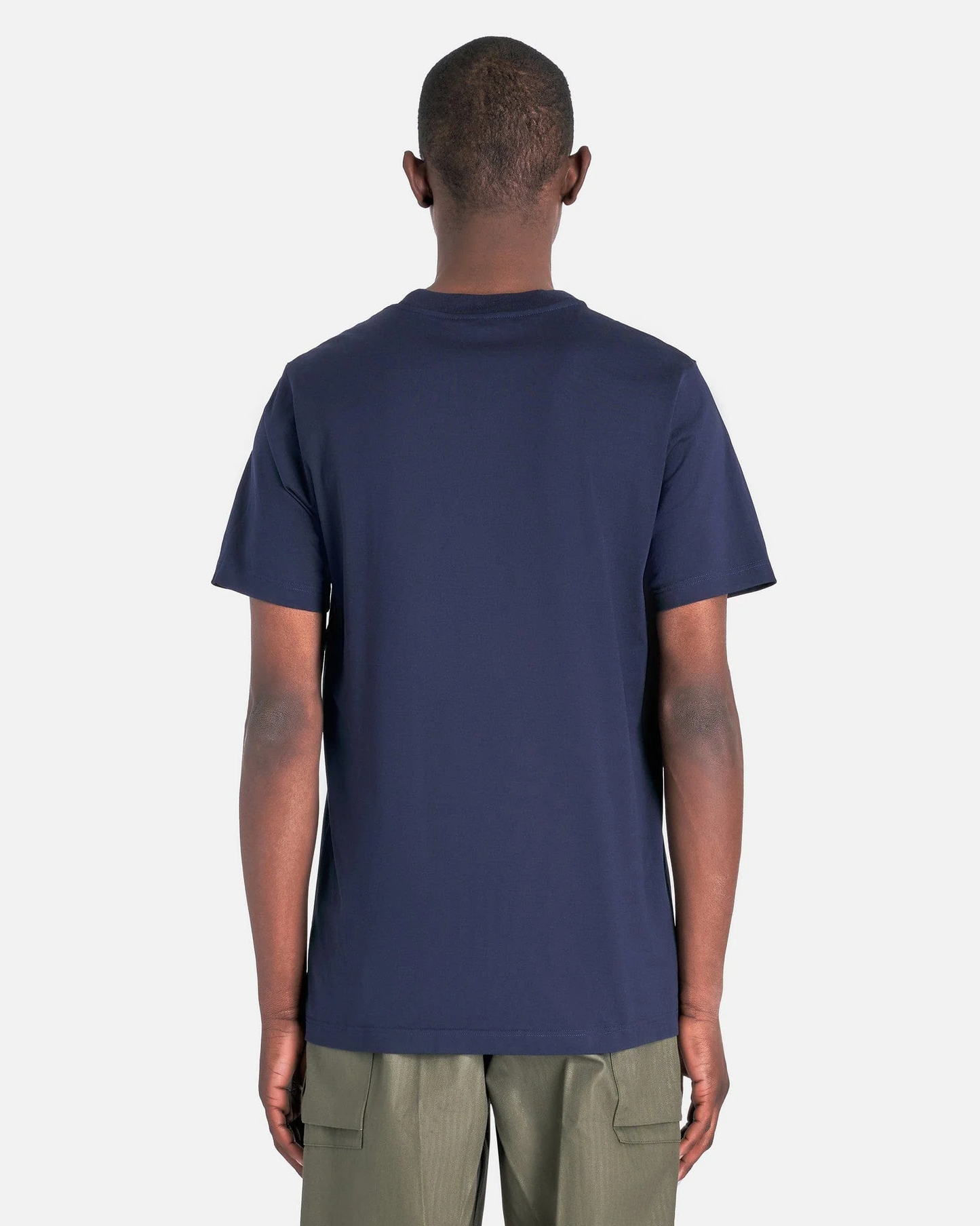 MARNI FLORAL LOGO NAVY T SHIRT