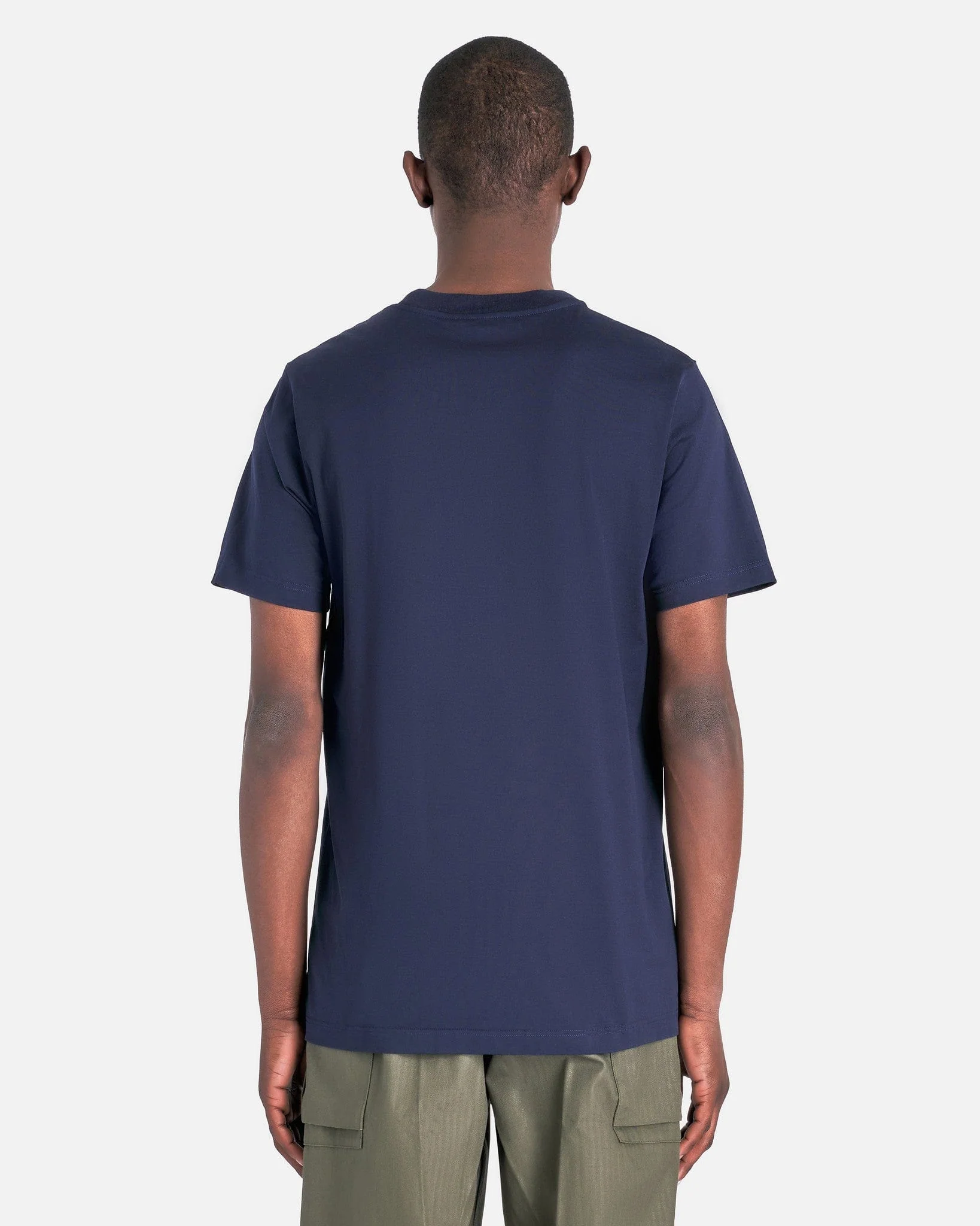 MARNI FLORAL LOGO NAVY T SHIRT