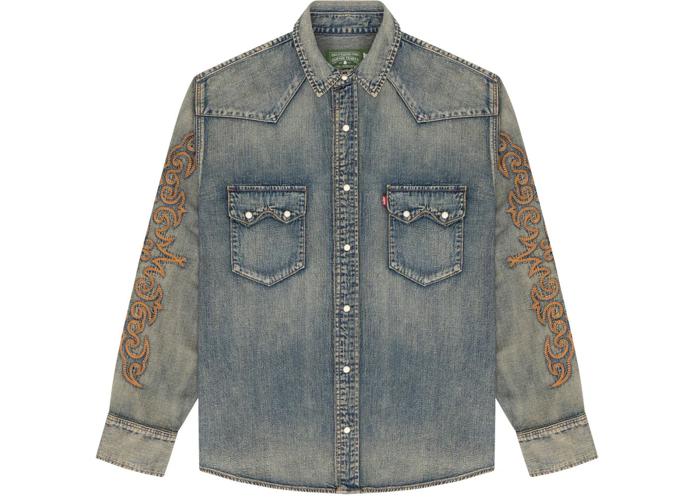 Denim Tears Western Cotton Stitch Denim Shirt Selvedge Denim