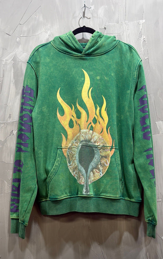 PUBLIC HOUSING FLAME EYE HOODIE GREEN