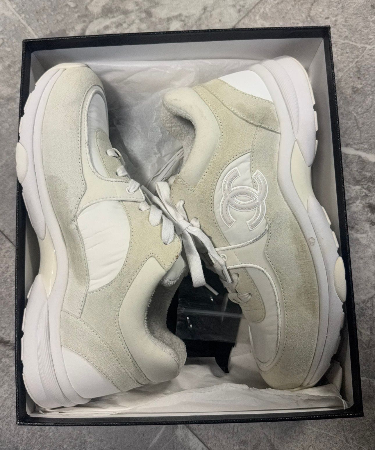 White Chanel trainers - Used/Worn